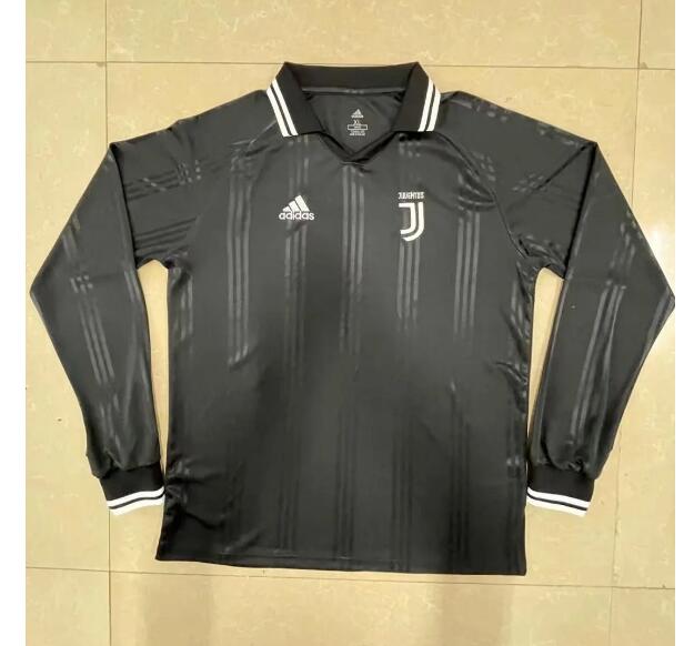 Juventus Retro Black Long Sleeve Soccer Jersey Shirt